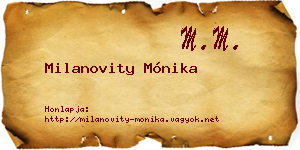 Milanovity Mónika névjegykártya