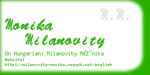monika milanovity business card